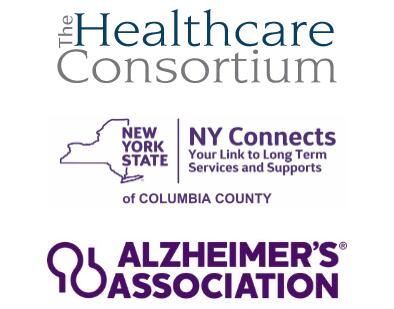 Health Care Consortium, NY Connects and Alzheimer's Association logos