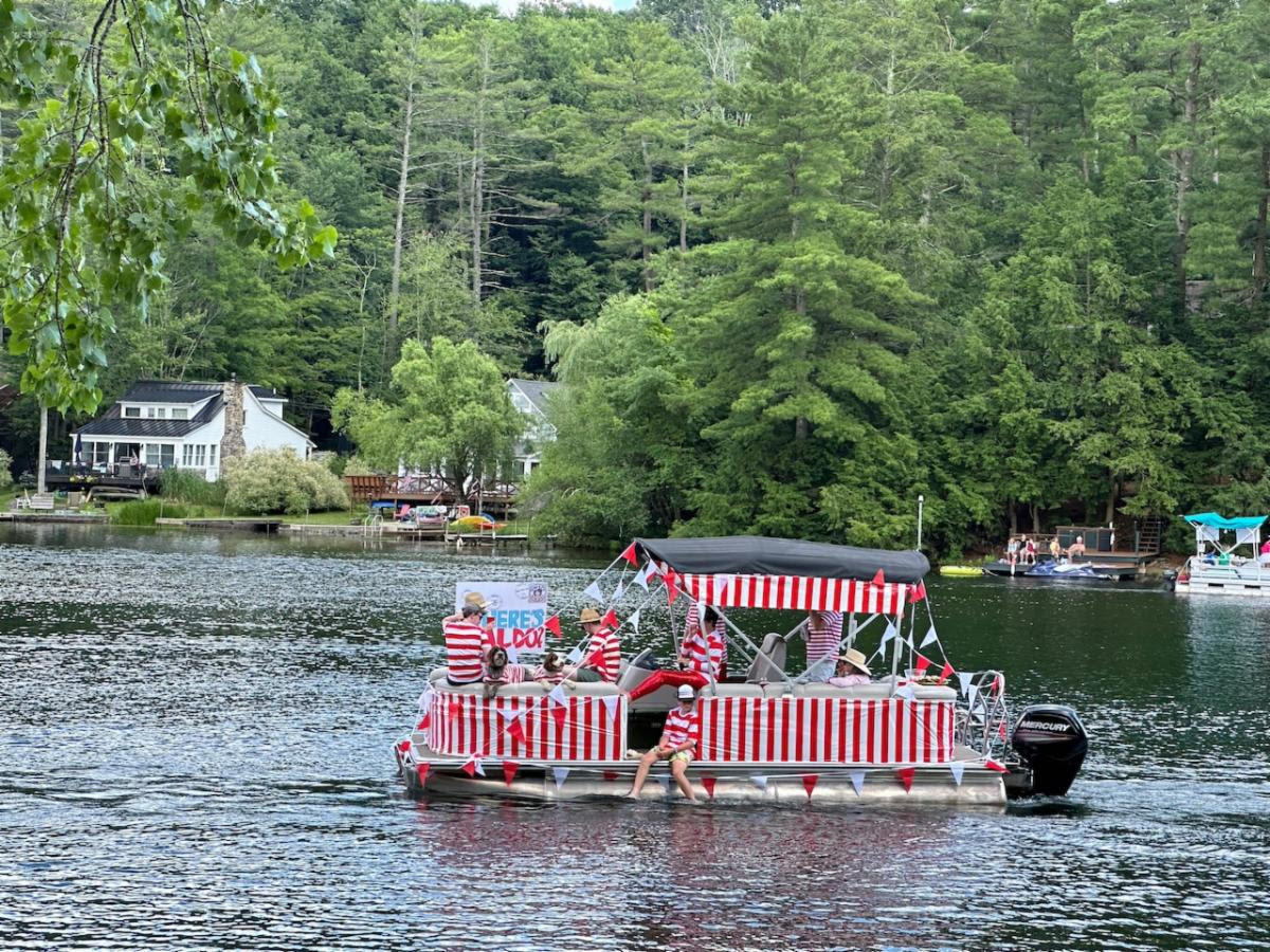 Queechy Lake Boat Parade 2024 contestant - Team Where's Waldo?